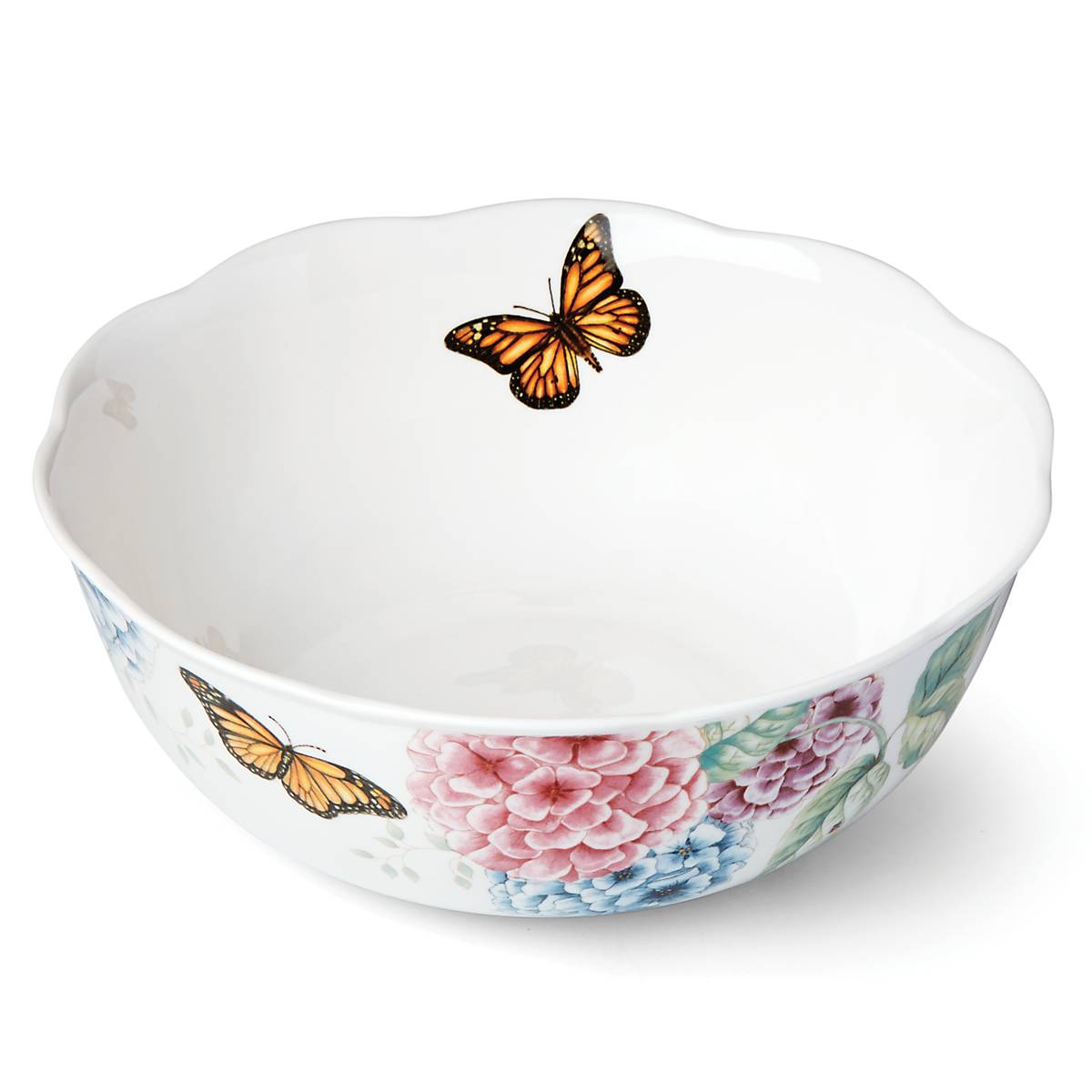 Hydrangea Floral Large Serving Bowl - Image 4