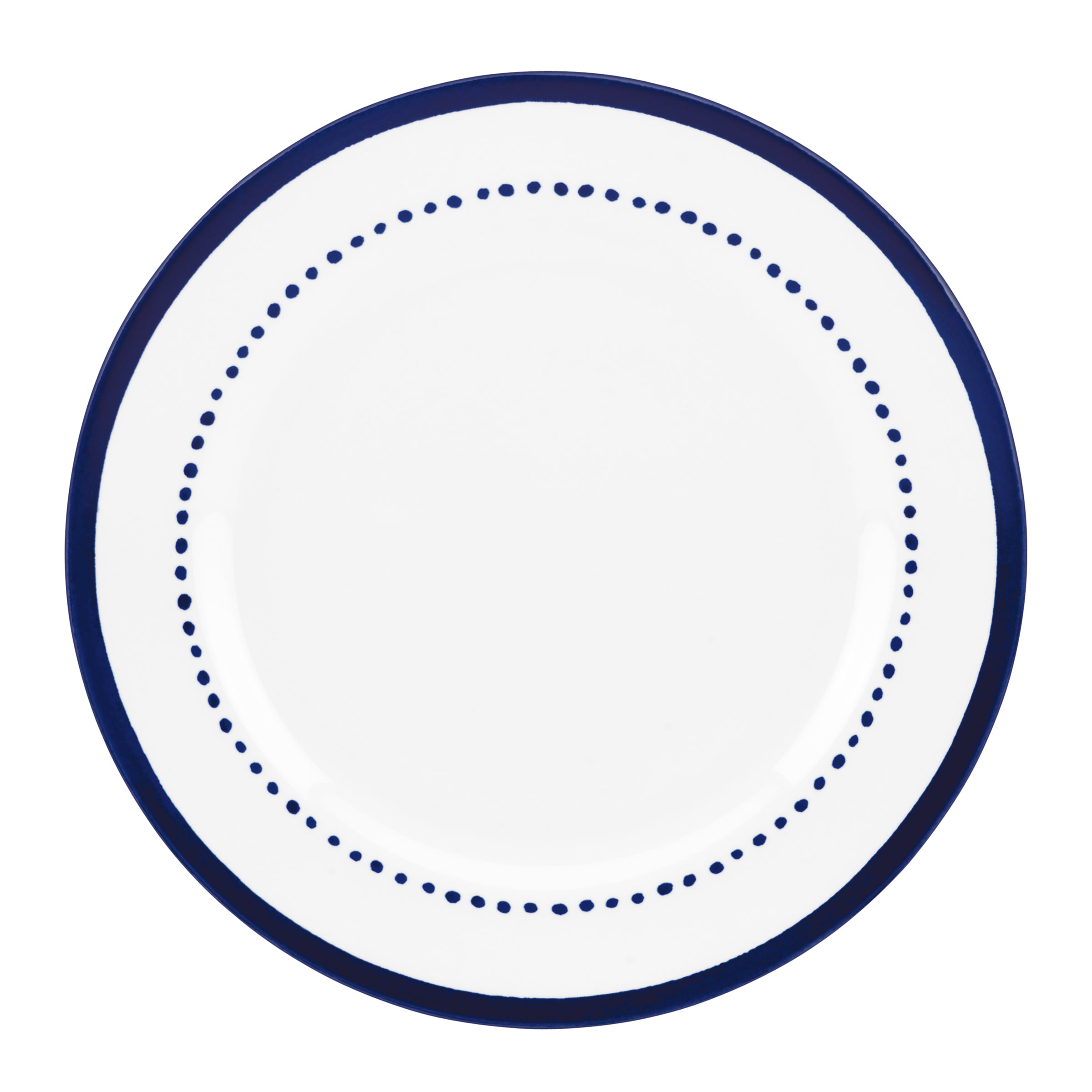 Blue Diagonal Stripe Dinner Plate