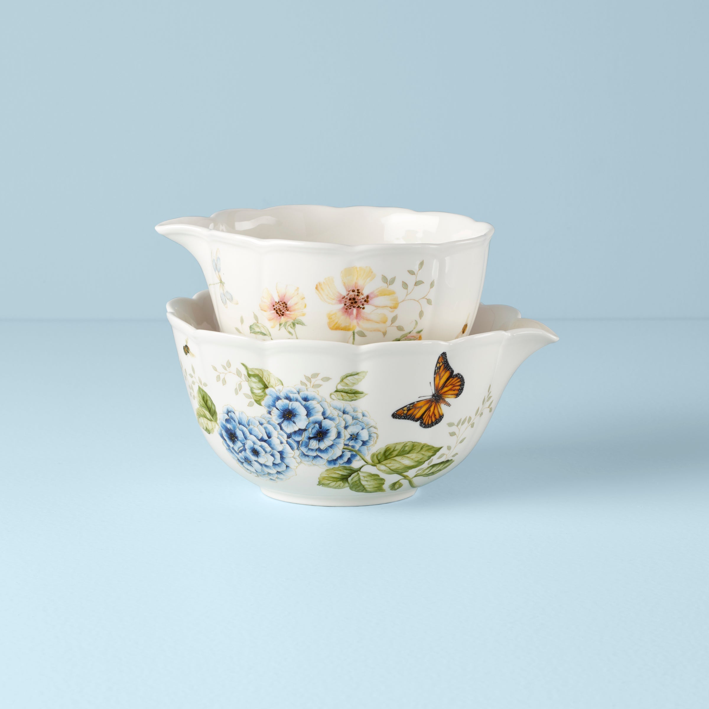Butterfly Floral Nesting Mixing Bowls, 2-Piece Set - Image 3