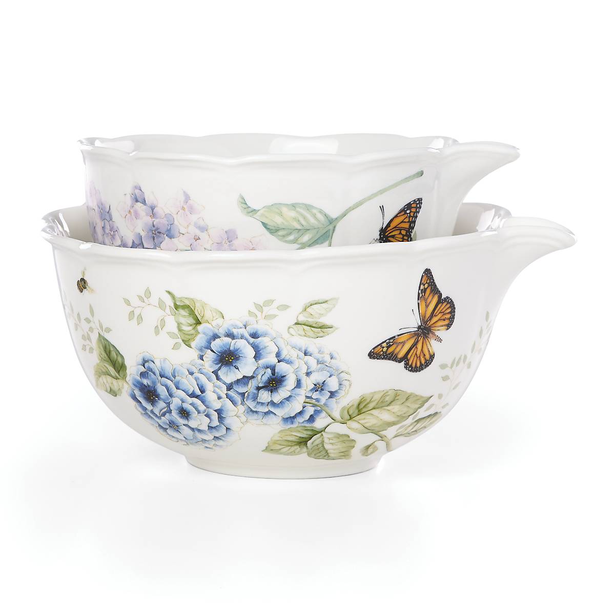 Butterfly Floral Nesting Mixing Bowls, 2-Piece Set - Image 8