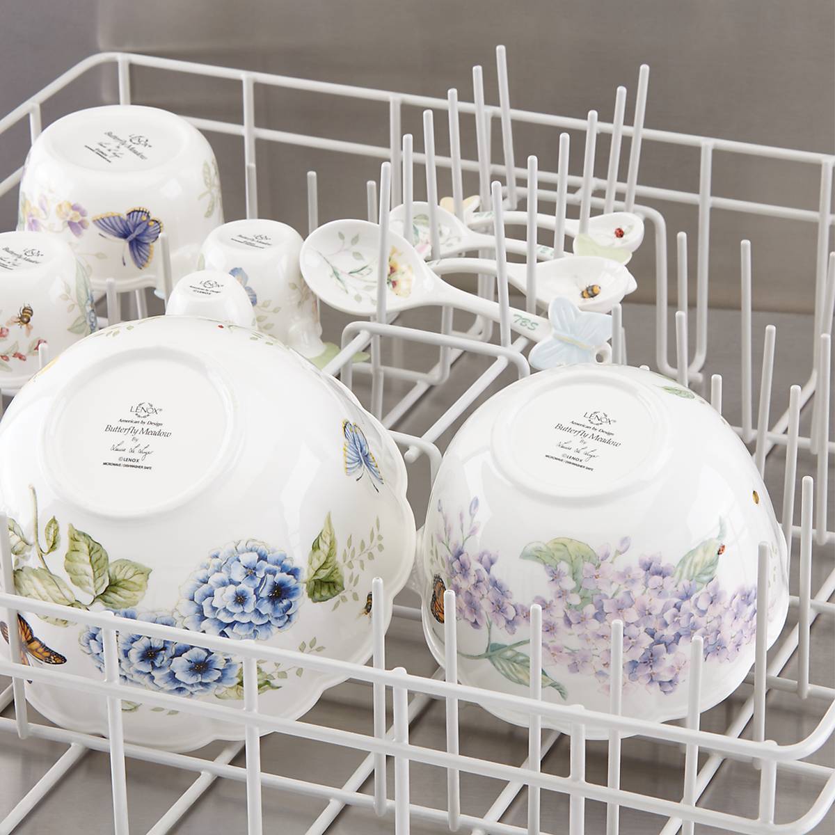 Butterfly Floral Nesting Mixing Bowls, 2-Piece Set - Image 9