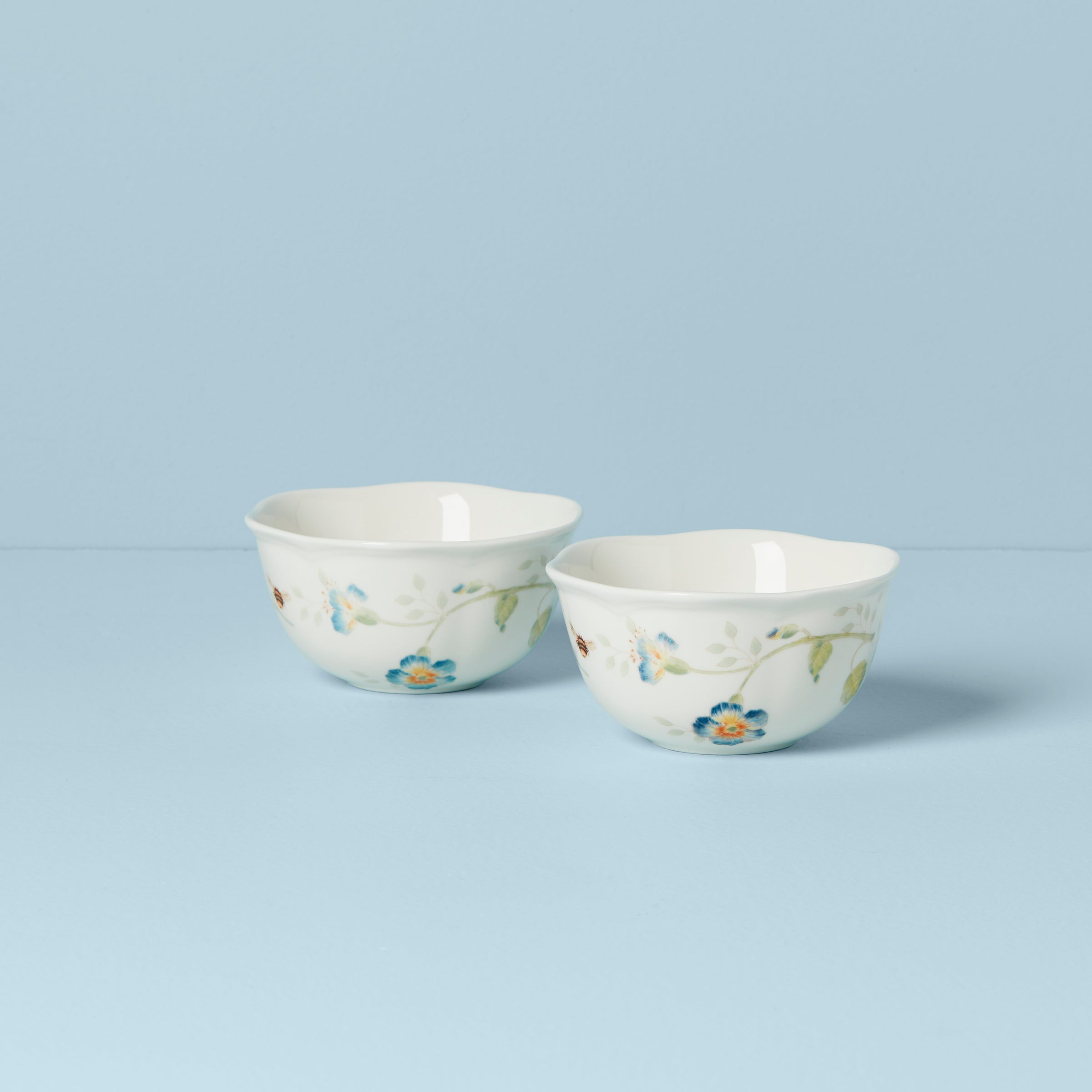 Scalloped Porcelain Dessert Bowls, Set of 2 - Image 4
