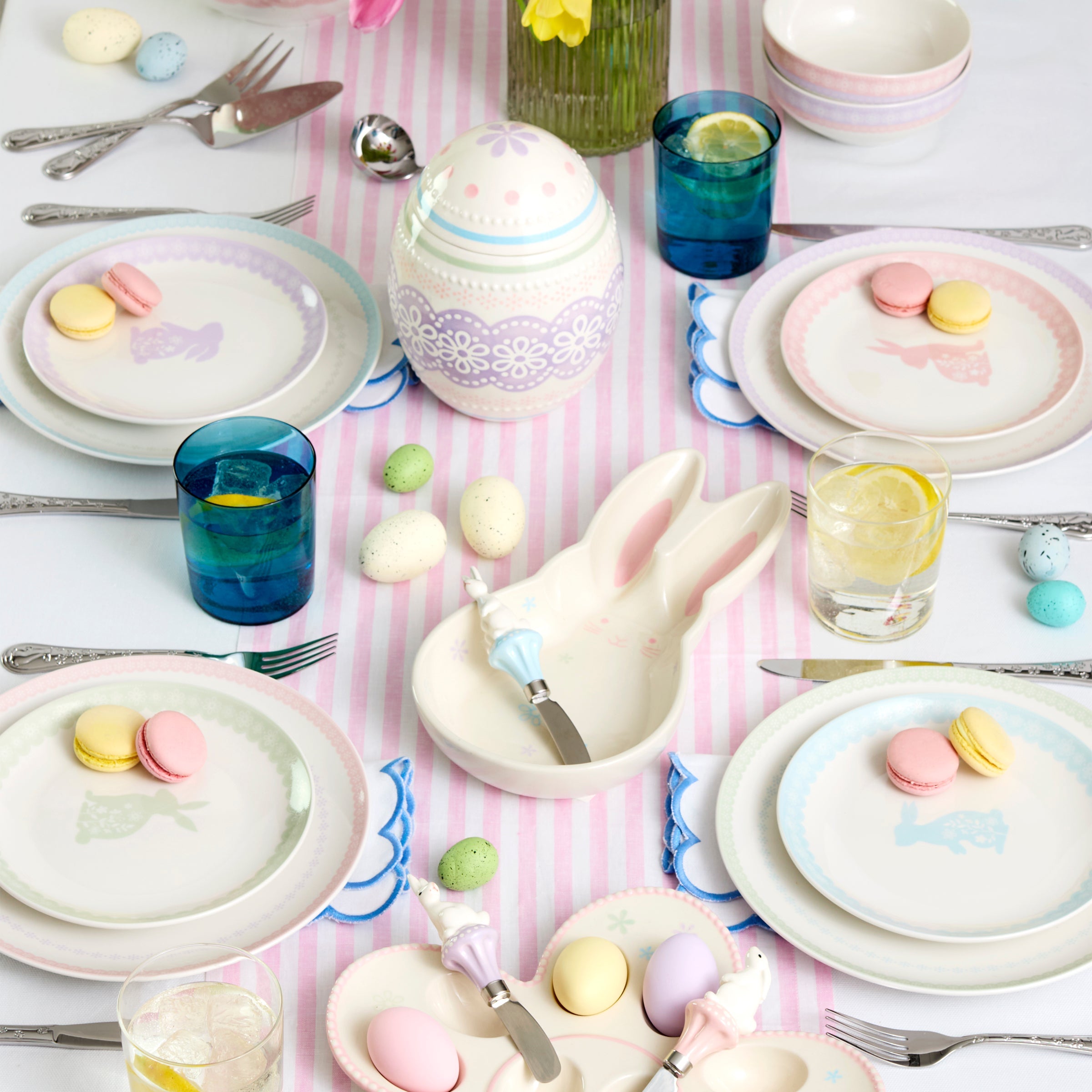 Easter Bunny Porcelain Dinner Plates, Set of 4 - Image 4