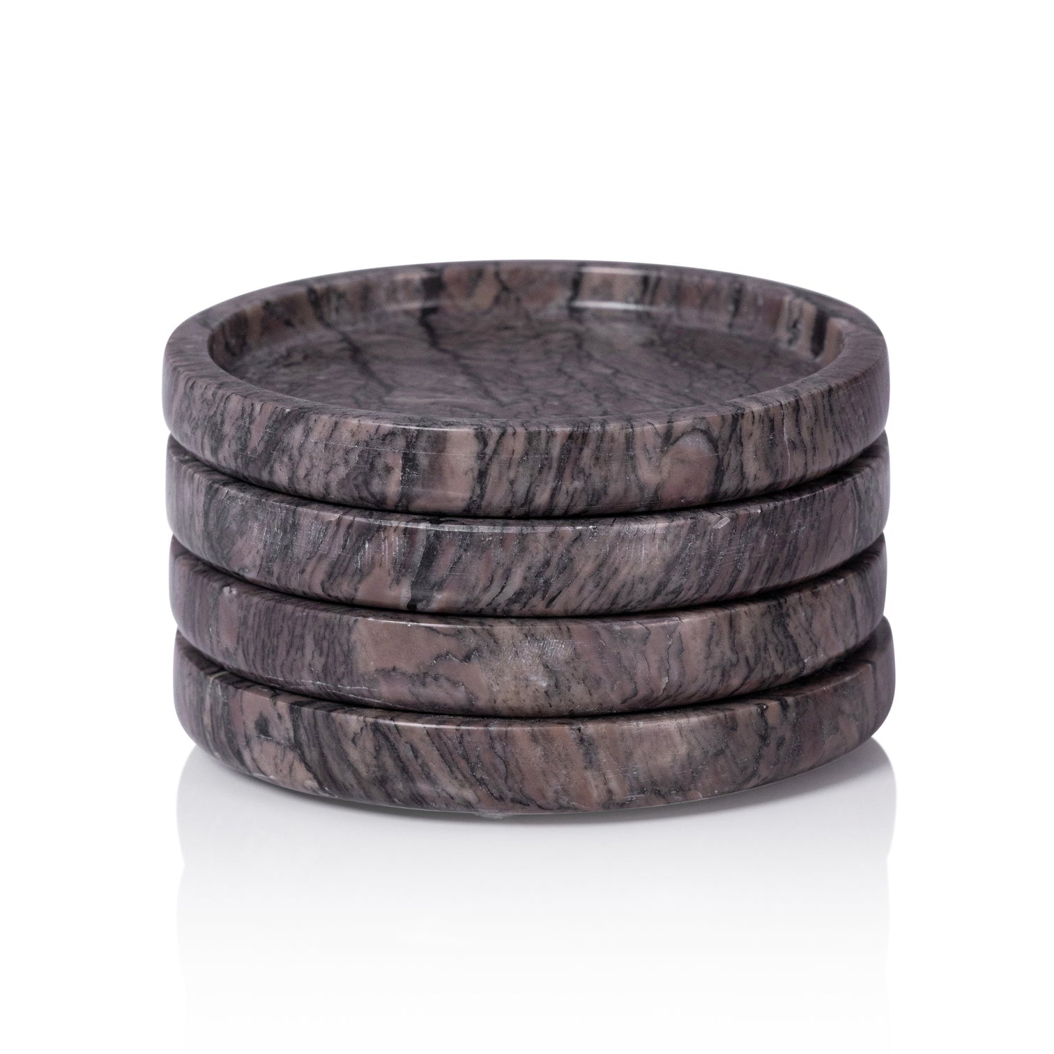 Brown Breccia Marble Coasters - Set of 4 - Image 2